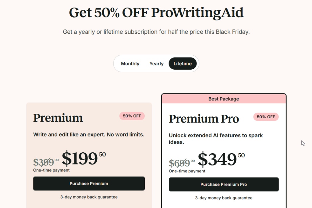 Discount 50 Off Prowritingaid Premim Lifetime - Black Friday