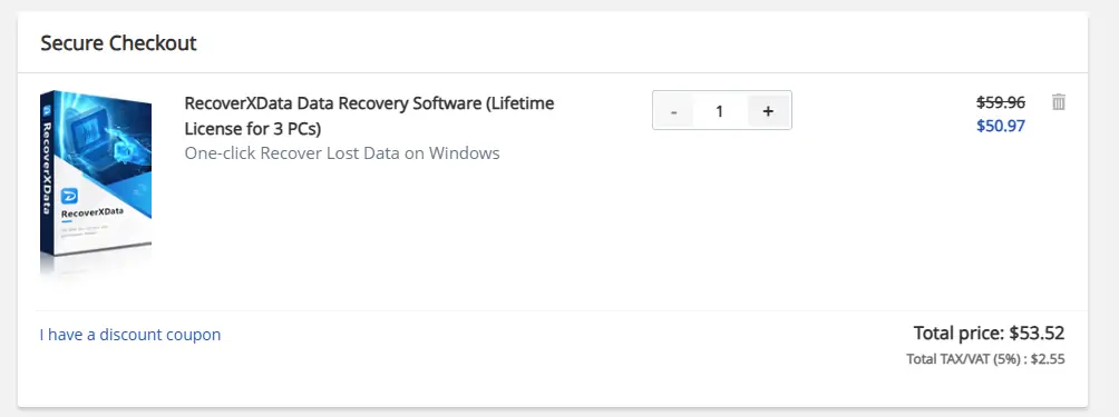 Discount 30% OFF on RecoverXData Data Recovery Software (Lifetime License for 3 PCs)